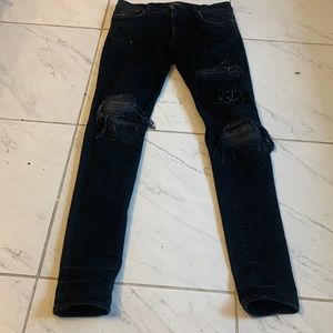 Amiri Jeans Black Distressed 33